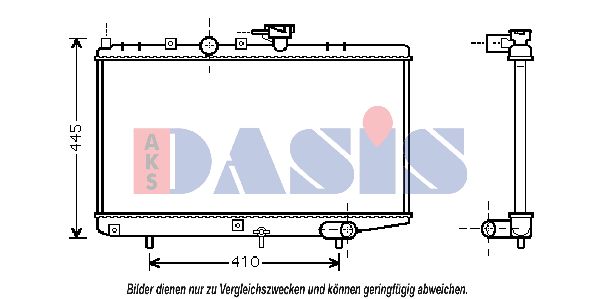 AKS DASIS Радиатор, охлаждение двигателя 510054N